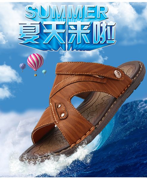 2021 men's summer fashion luxury designer beach sandals pu material breathable non-slip sandale two color slipper, Black
2021 men's summer fashion luxury designer beach sandals pu material breathable non-slip sandale two color slipper, Black