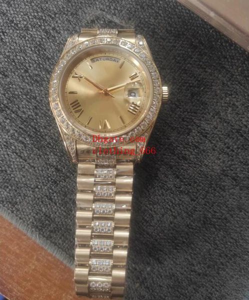 watch automatic movement 228238 champagne roman dial 41mm yellow gold diamond bracelet luxury men's watch waterproof original box paper, Slivery;brown
watch automatic movement 228238 champagne roman dial 41mm yellow gold diamond bracelet luxury men's watch waterproof original box paper, Slivery;brown