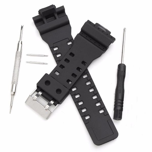 watch bands 16mm black silicone rubber replacement straps set with stainless steel buckle 2pcs pins tools, Black;brown
watch bands 16mm black silicone rubber replacement straps set with stainless steel buckle 2pcs pins tools, Black;brown