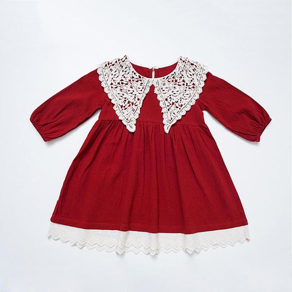 girl's dresses flofallzique girls dress doll lace collar solid comfortable fabric cute daily leisure outdoor activities kids clothes, Red;yellow
girl's dresses flofallzique girls dress doll lace collar solid comfortable fabric cute daily leisure outdoor activities kids clothes, Red;yellow