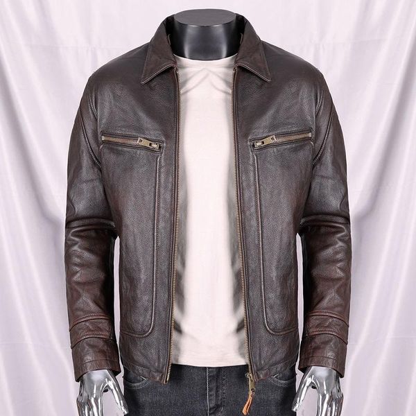 men's leather & faux 2021 autumn winter mens motorcycle jackets natural cowhide moto jacket biker coat thick warm clothing e420, Black
men's leather & faux 2021 autumn winter mens motorcycle jackets natural cowhide moto jacket biker coat thick warm clothing e420, Black