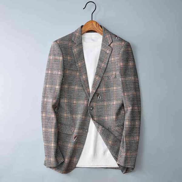 men's suits & blazers autumn and winter men's plaid suit coat thickened fabric men 1jaq, White;black
men's suits & blazers autumn and winter men's plaid suit coat thickened fabric men 1jaq, White;black