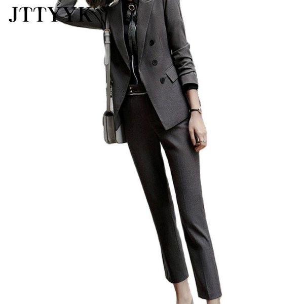 women's two piece pants autumn winter 2021 women korean fashion blazer oversize double breasted jacket female business casual ladies pa, White
women's two piece pants autumn winter 2021 women korean fashion blazer oversize double breasted jacket female business casual ladies pa, White