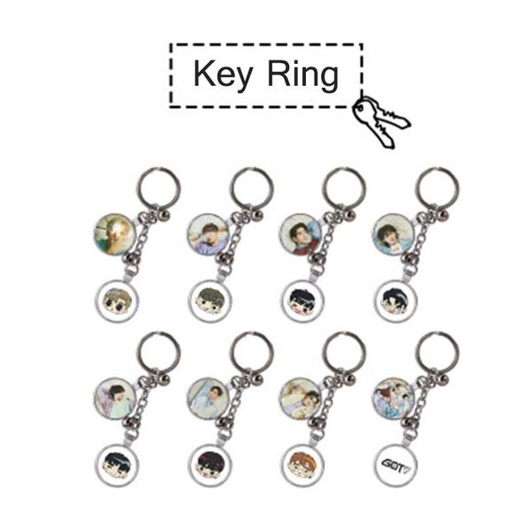 keychains kpop metal spinning double- sided pendant key chain ring bag accessories mark bambam lj35, Silver
keychains kpop metal spinning double- sided pendant key chain ring bag accessories mark bambam lj35, Silver