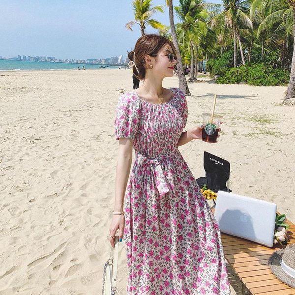 style square neck floral dress for women's two wear high waist and slim foreign one shoulder fairy beach skirt piece, White
style square neck floral dress for women's two wear high waist and slim foreign one shoulder fairy beach skirt piece, White