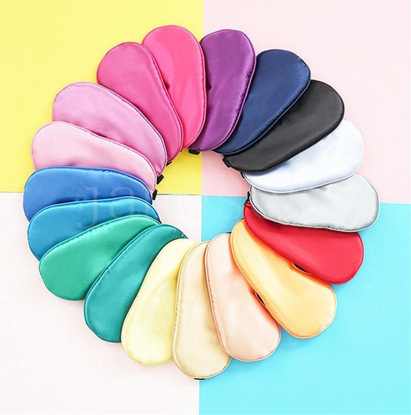 Image of Sleep Masks double-sided imitation silk adjusting eye mask soft silk shading sleep travel eye masks DB554