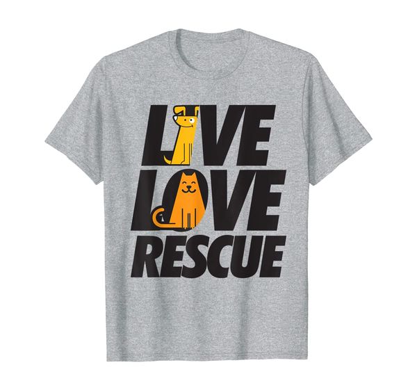 cat dog rescue shirt | live love rescue animal t-shirt, White;black
cat dog rescue shirt | live love rescue animal t-shirt, White;black
