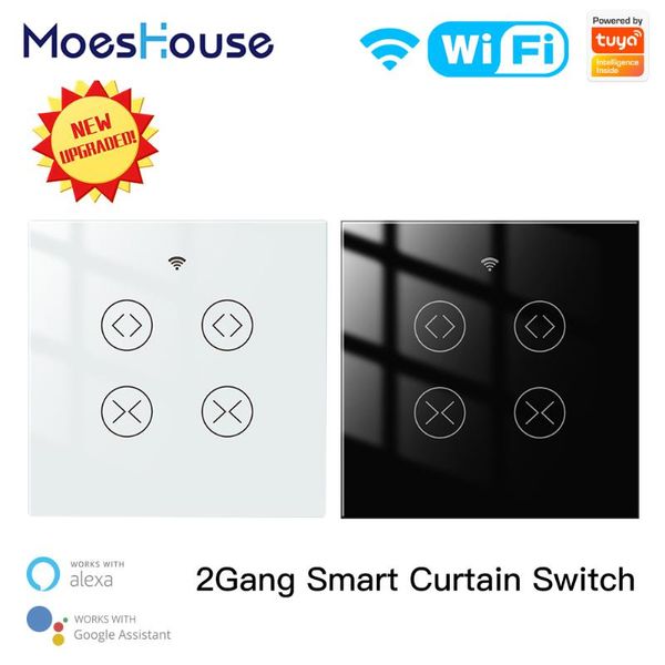 smart home control moeshouse wifi life tuya 2 gang double curtain blind switch for roller shutter electric motor with google alexa voice
smart home control moeshouse wifi life tuya 2 gang double curtain blind switch for roller shutter electric motor with google alexa voice