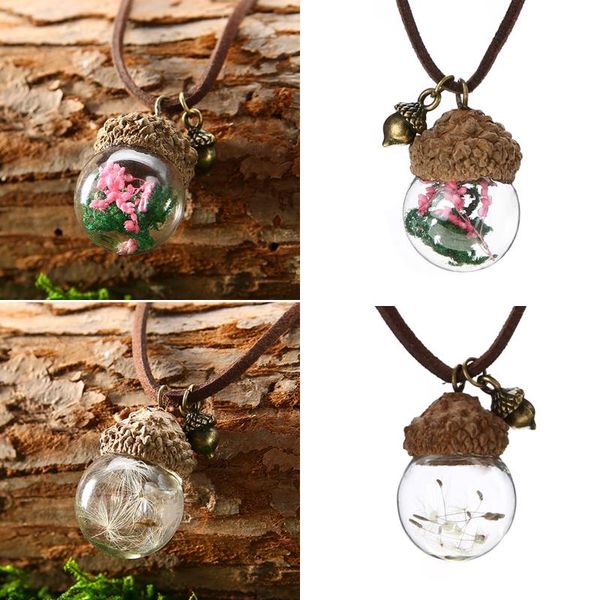 pendant necklaces vintage women men pinecone dandelion flower glowing necklace charm wishing crystal glass ball acorn leather chain, Silver
pendant necklaces vintage women men pinecone dandelion flower glowing necklace charm wishing crystal glass ball acorn leather chain, Silver