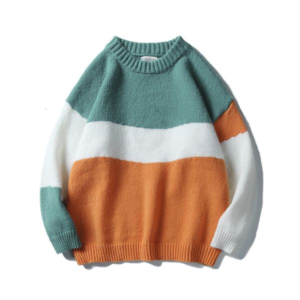 tee 2021 new autumn and winter japanese casual color matching loose round neck men's lovers thick sweater, White;black
tee 2021 new autumn and winter japanese casual color matching loose round neck men's lovers thick sweater, White;black