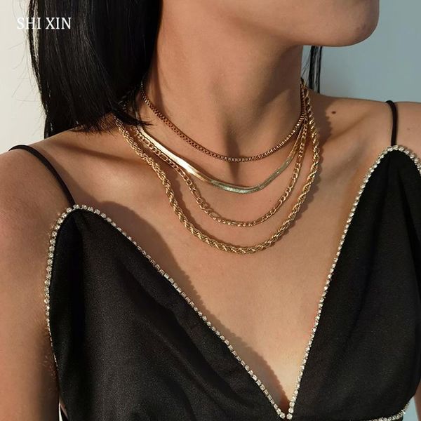 4 pcs/set separable chains multi layered choker necklace for women 2021 fashion necklaces chain on the neck jewelry colar chokers, Golden;silver
4 pcs/set separable chains multi layered choker necklace for women 2021 fashion necklaces chain on the neck jewelry colar chokers, Golden;silver