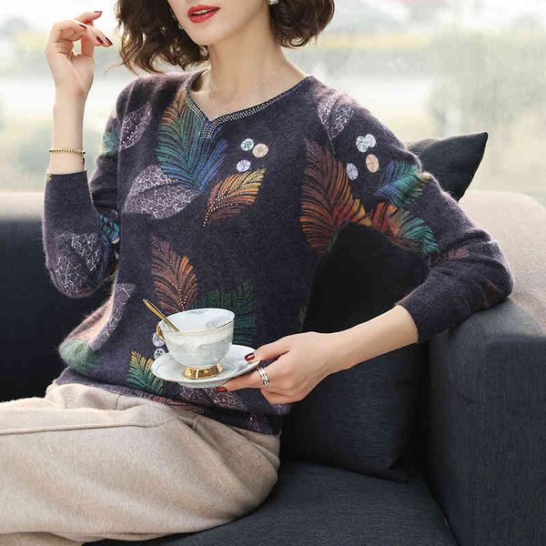 women's sweaters sweater autumn winter fashion new leaf printed sweater long sleeve loose pullover knitted sweaters 6r8s, White;black
women's sweaters sweater autumn winter fashion new leaf printed sweater long sleeve loose pullover knitted sweaters 6r8s, White;black
