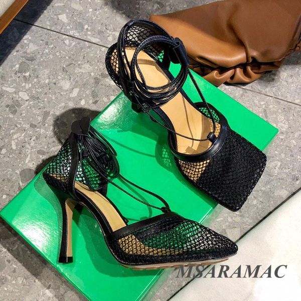 dress shoes square toe ankle strappy mesh pumps fashion ladies high heel summer net fromal party women, Black
dress shoes square toe ankle strappy mesh pumps fashion ladies high heel summer net fromal party women, Black