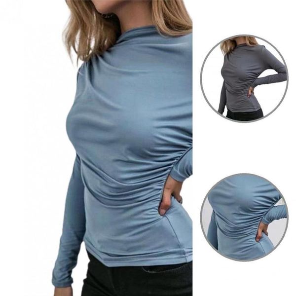 women's blouses & shirts all match casual solid color side shirring t-shirt pullover for gathering, White
women's blouses & shirts all match casual solid color side shirring t-shirt pullover for gathering, White