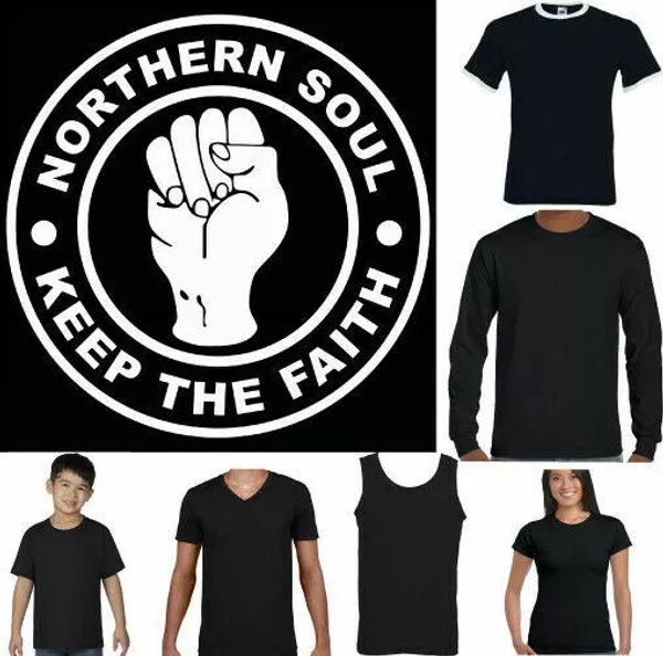 norther soul t-shirt mens keep the faith dancing motown mod scooter music unisex, White;black
norther soul t-shirt mens keep the faith dancing motown mod scooter music unisex, White;black