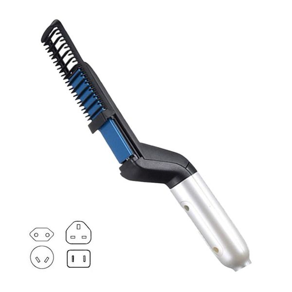 hair brushes multifunctional electric comb brush beard straightener straightening straight curler styling tools, Silver
hair brushes multifunctional electric comb brush beard straightener straightening straight curler styling tools, Silver