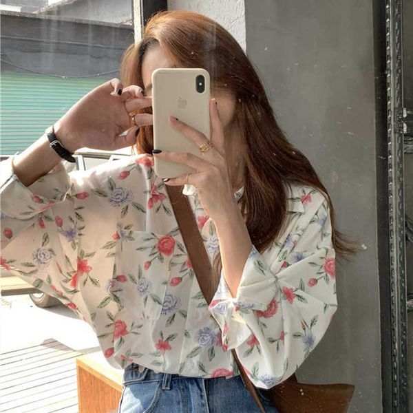 women's blouses & shirts blouse female spring korean chic retro hong kong flavor flower long sleeve chiffon shirt qyz5, White
women's blouses & shirts blouse female spring korean chic retro hong kong flavor flower long sleeve chiffon shirt qyz5, White