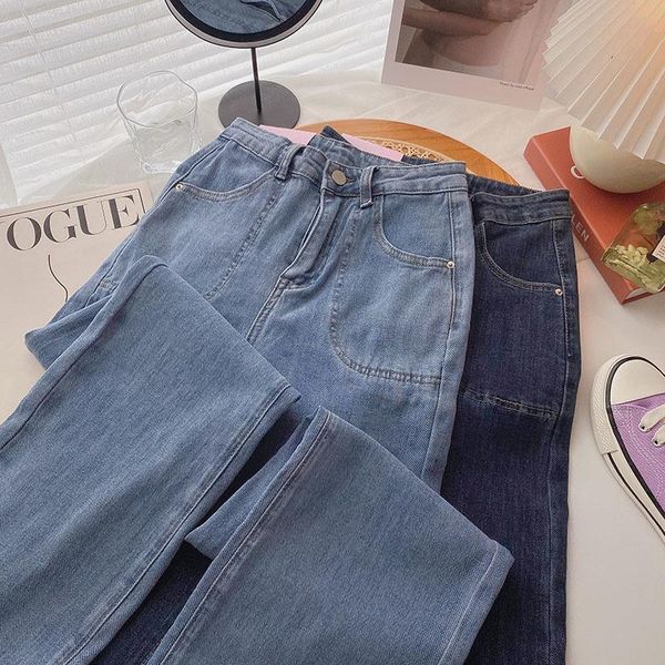 women's jeans autumn fashion denim pant women casual high waist straight blue pocket korean style femme cotton long trouser bottoms
women's jeans autumn fashion denim pant women casual high waist straight blue pocket korean style femme cotton long trouser bottoms