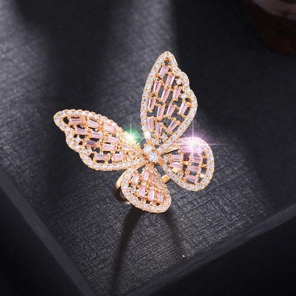 cluster rings huami light luxury adjustable butterfly for women hollow out fingel open ring pink white color zircon jewelry, Golden;silver
cluster rings huami light luxury adjustable butterfly for women hollow out fingel open ring pink white color zircon jewelry, Golden;silver