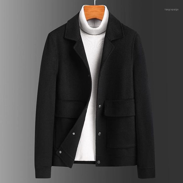 men's wool & blends winter han edition casual jacket of brief paragraph no cashmere coat men double male, Black
men's wool & blends winter han edition casual jacket of brief paragraph no cashmere coat men double male, Black
