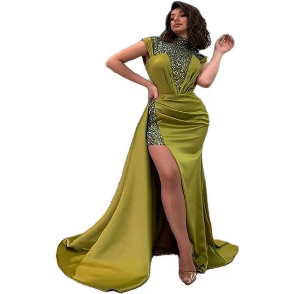 elegant olive green mermaid evening dresses 2022 dubai arabic prom gown with slit sequin beaded satin party dress robe de soiree celebrity v, Black
elegant olive green mermaid evening dresses 2022 dubai arabic prom gown with slit sequin beaded satin party dress robe de soiree celebrity v, Black