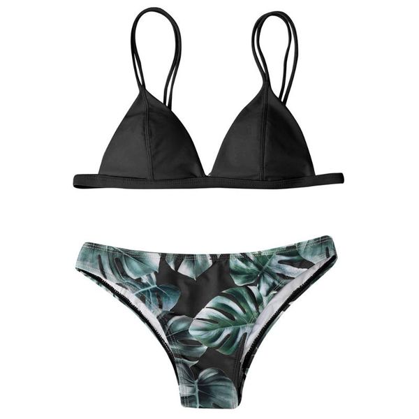 women's swimwear leaf print vintage retro bikini tanga swimsuit 2 piece high waist push up women bathing suit beachwear plus size, White;black
women's swimwear leaf print vintage retro bikini tanga swimsuit 2 piece high waist push up women bathing suit beachwear plus size, White;black