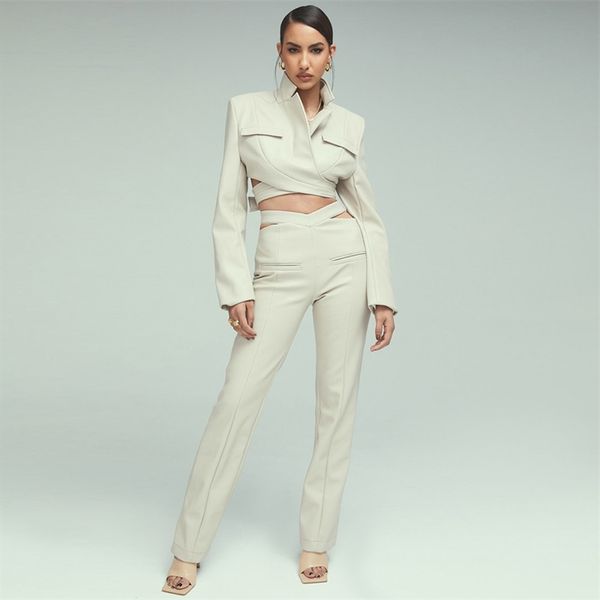 arrival women set suits pu long sleeve v neck pants party 2 piece s summer autumn two 210515, White
arrival women set suits pu long sleeve v neck pants party 2 piece s summer autumn two 210515, White