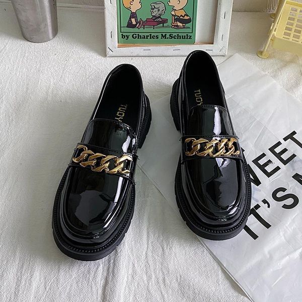 dress shoes 2021 spring autumn patent sweet women loafers cosplay black metal buckle platform creepers casual slip on
dress shoes 2021 spring autumn patent sweet women loafers cosplay black metal buckle platform creepers casual slip on