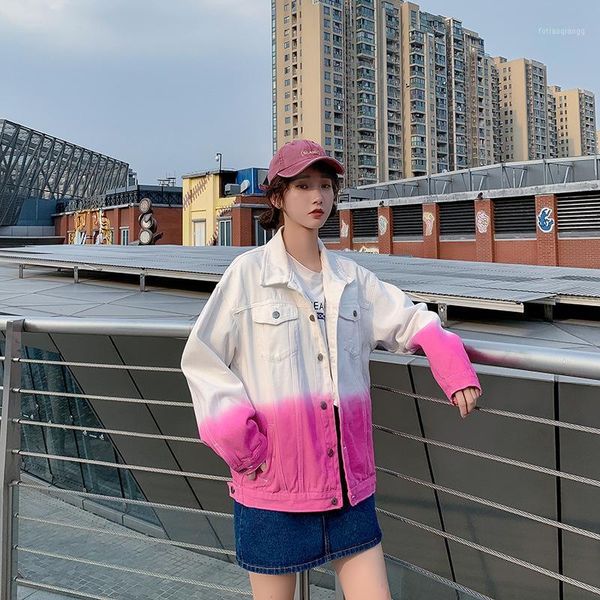 women's jackets denim jacket men's and 2021 spring autumn fashion loose couple gradient bf mid-length, Black;brown
women's jackets denim jacket men's and 2021 spring autumn fashion loose couple gradient bf mid-length, Black;brown