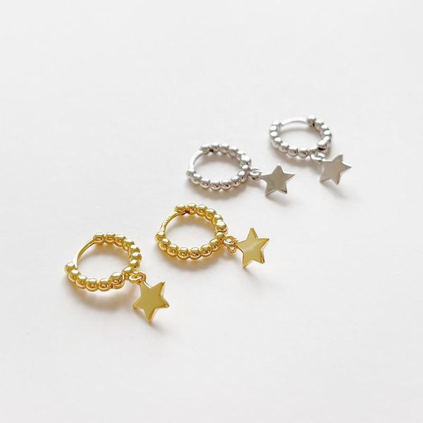 hoop & huggie real 925 sterling silver beads small tiny earrings with charms women teen girls star cute earings fashion jewelry 2021, Golden;silver
hoop & huggie real 925 sterling silver beads small tiny earrings with charms women teen girls star cute earings fashion jewelry 2021, Golden;silver