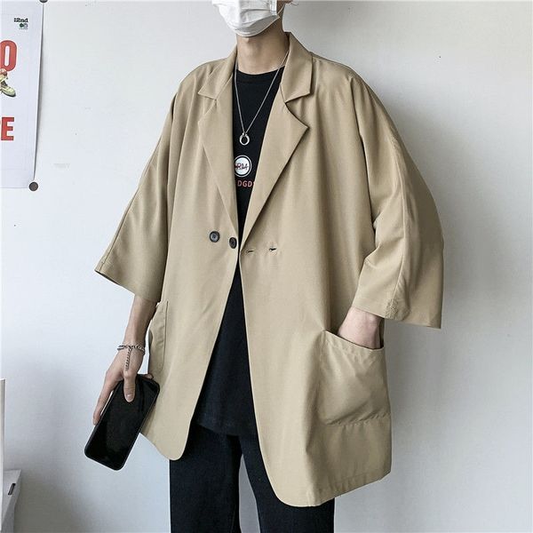 men's suits & blazers spring summer short-sleeved blazer fashion khaki black suit jacket men korean business loose dress mens soci, White;black
men's suits & blazers spring summer short-sleeved blazer fashion khaki black suit jacket men korean business loose dress mens soci, White;black