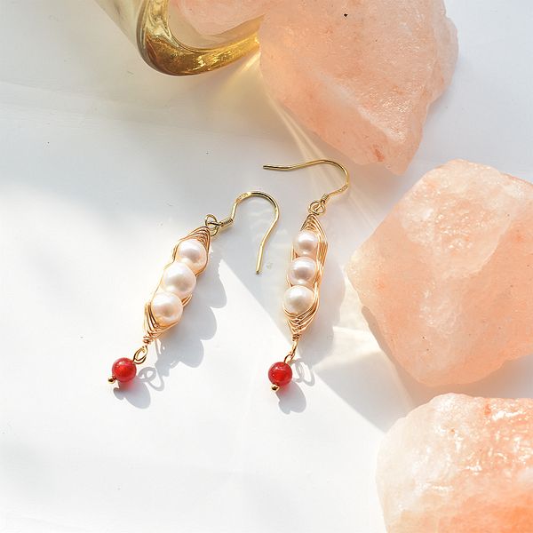 environmental protection earrings anti-allergy red natural stone four seasons beans freshwater pearl women charm trendy woman earrings, Silver
environmental protection earrings anti-allergy red natural stone four seasons beans freshwater pearl women charm trendy woman earrings, Silver