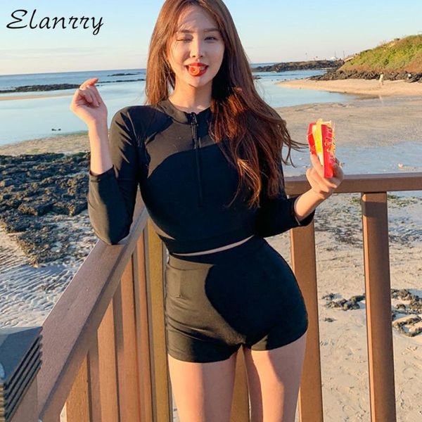 est women sport swimsuit black high wasited swimwear long sleeves two pieces bathing suit maillot de bain femme one-piece suits
est women sport swimsuit black high wasited swimwear long sleeves two pieces bathing suit maillot de bain femme one-piece suits