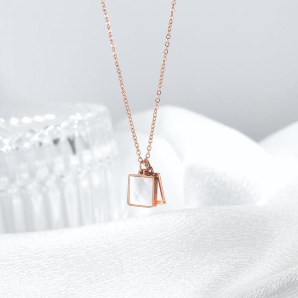 chains jialy european fashion 316l stainless steel rose square shell charm pendant necklace chain for women girl jewelry gift, Silver
chains jialy european fashion 316l stainless steel rose square shell charm pendant necklace chain for women girl jewelry gift, Silver