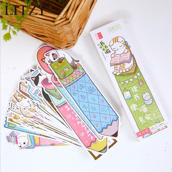 bookmark 30 pcs/box creative lovely cute cat ctationery bookmarks cartoon kawaii office school supplies accessories papelaria
bookmark 30 pcs/box creative lovely cute cat ctationery bookmarks cartoon kawaii office school supplies accessories papelaria