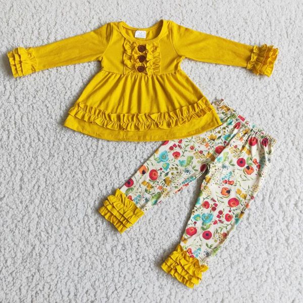 clothing sets boutique design girl solid color blouse ruffle sleeve flower print trousers fashion 2pcs children's, White
clothing sets boutique design girl solid color blouse ruffle sleeve flower print trousers fashion 2pcs children's, White