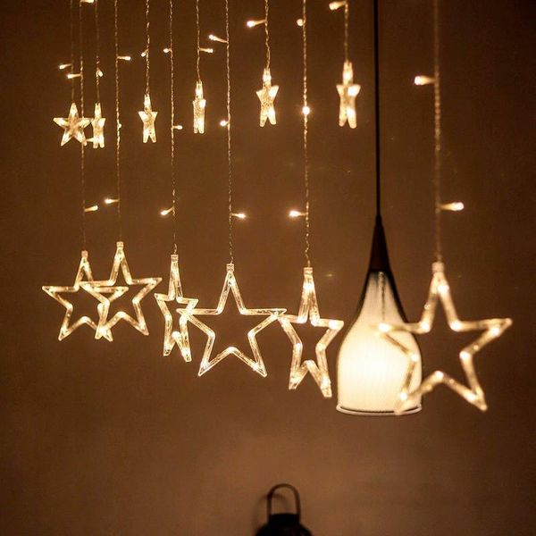strings led string light moon star curtain lamp for home hanging garland christmas tree decor holiday lighting wedding 220v fairy lights
strings led string light moon star curtain lamp for home hanging garland christmas tree decor holiday lighting wedding 220v fairy lights