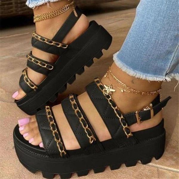 slippers large size women's summer chain women sandals fashion platform slides casual womens shoes thick bottom slipper, Black
slippers large size women's summer chain women sandals fashion platform slides casual womens shoes thick bottom slipper, Black