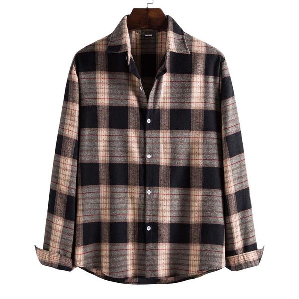 men's casual shirts feitong men plaid print shirt long sleeve single breasted cotton slim fit business button dress, White;black
men's casual shirts feitong men plaid print shirt long sleeve single breasted cotton slim fit business button dress, White;black