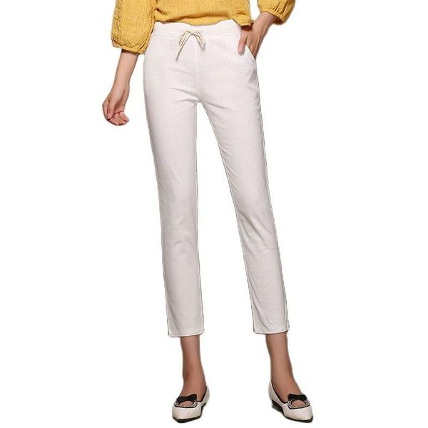 women's pants & capris woman spring mid elastic waist solid cotton ankle-length female summer oversized pencil lady autumn, Black;white
women's pants & capris woman spring mid elastic waist solid cotton ankle-length female summer oversized pencil lady autumn, Black;white