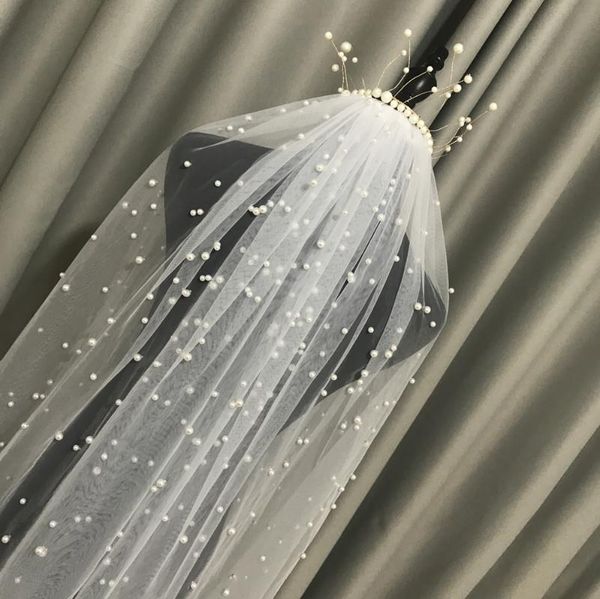 bridal veils women tulle veil pearl wedding 1 tier short long white ivory accessories with comb, Black
bridal veils women tulle veil pearl wedding 1 tier short long white ivory accessories with comb, Black