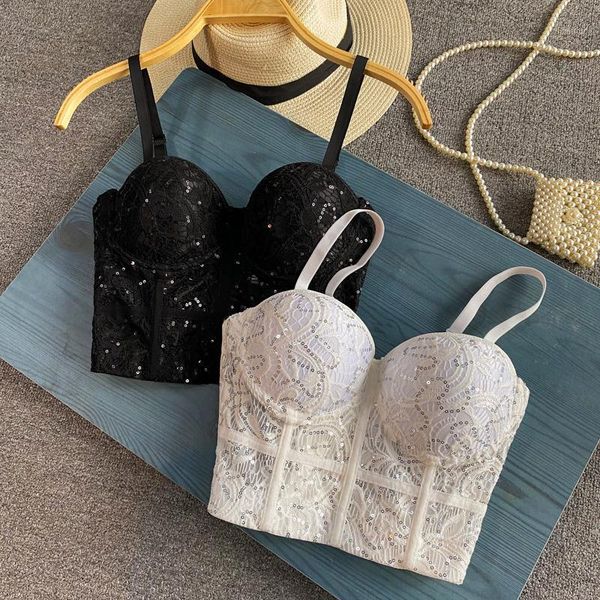 summer off shoulder sequin bra sleeveless suspender corset white black vest for women club street 2021 girls bustiers & corsets, Black;white
summer off shoulder sequin bra sleeveless suspender corset white black vest for women club street 2021 girls bustiers & corsets, Black;white