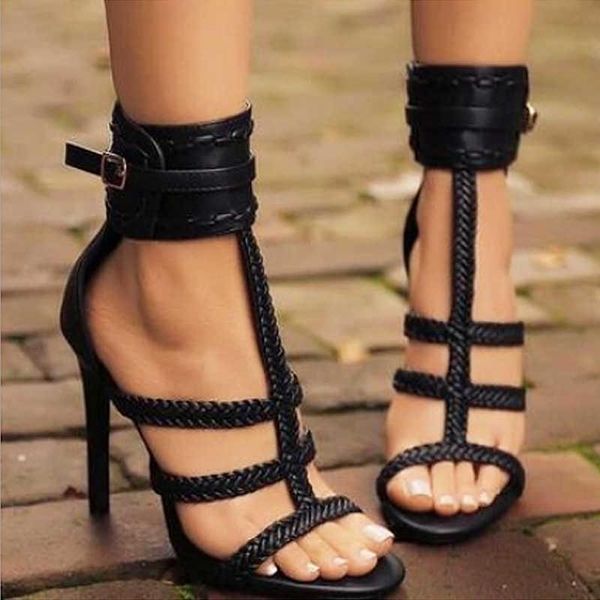 sandals summer women black pu leather t-strap braided belt buckle stiletto high heeled shoes lady
sandals summer women black pu leather t-strap braided belt buckle stiletto high heeled shoes lady