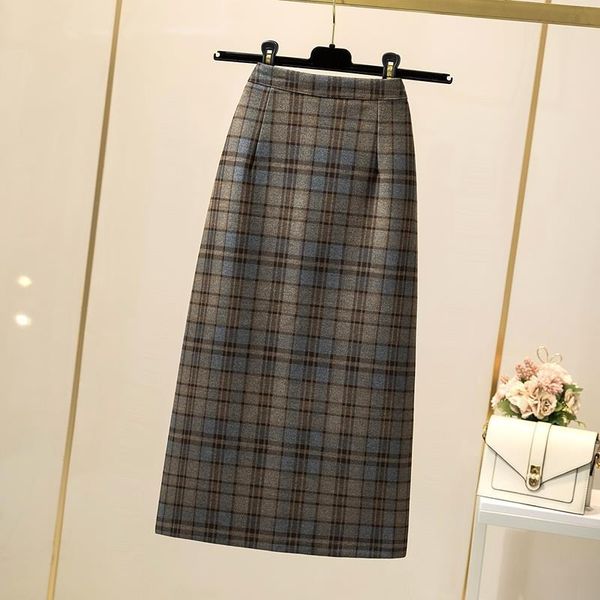 skirts women's autumn and winter plaid high waist a- line skirt with fork woman faldas jupe, Black
skirts women's autumn and winter plaid high waist a- line skirt with fork woman faldas jupe, Black