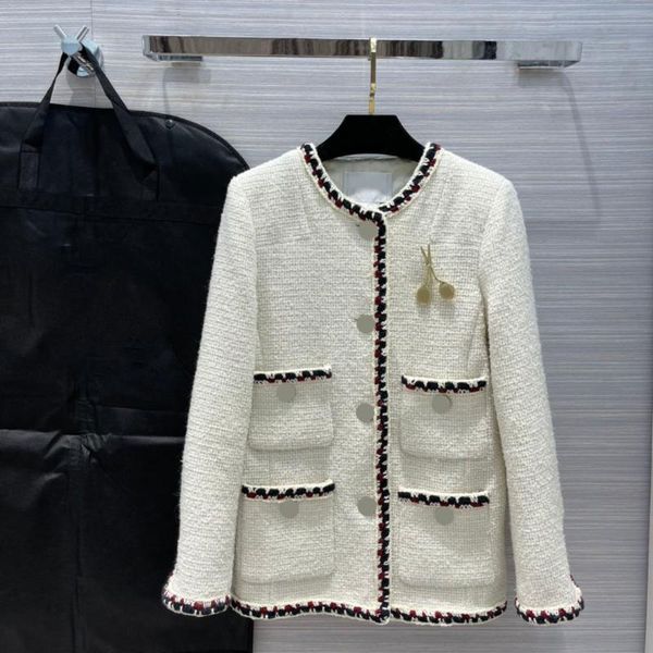women's jackets elegant tweed for women autumn 2021 mutil pocket brooch 3d cut slim lady, Black;brown
women's jackets elegant tweed for women autumn 2021 mutil pocket brooch 3d cut slim lady, Black;brown