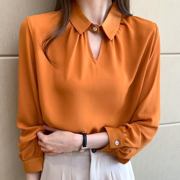 women's blouses & shirts blusas mujer de moda 2021 autumn long sleeve blouse women turn down collar chiffon shirt woman clothes femme, White
women's blouses & shirts blusas mujer de moda 2021 autumn long sleeve blouse women turn down collar chiffon shirt woman clothes femme, White