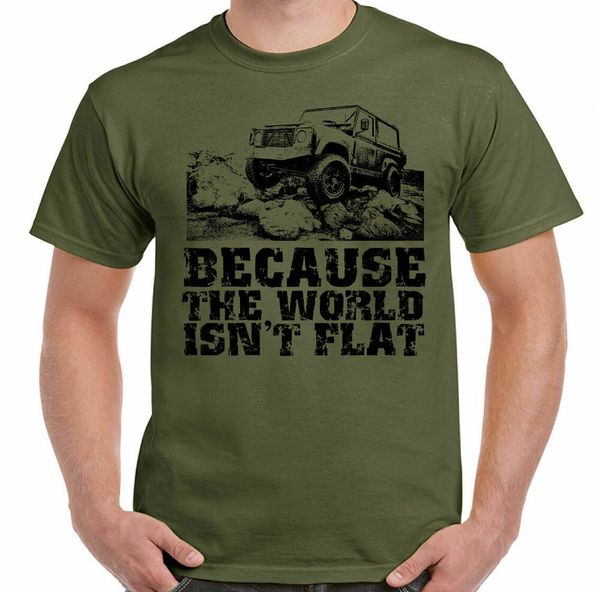 4x4 t-shirt because the world isn 't flat mens funny 4x4 90 110 svx, White;black 
4x4 t-shirt because the world isn 't flat mens funny 4x4 90 110 svx, White;black