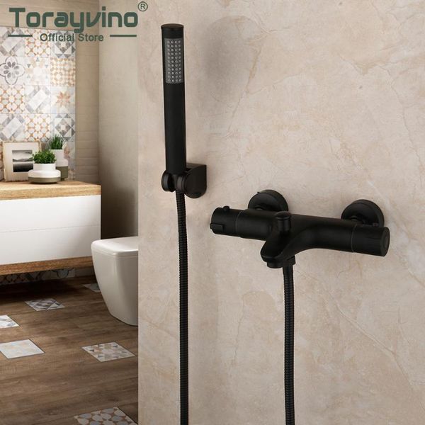 torarvino bathroom matte black thermostatic faucet shower handle bath combo set wall mounted bathtub mixer tap sets
torarvino bathroom matte black thermostatic faucet shower handle bath combo set wall mounted bathtub mixer tap sets