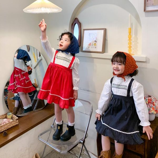 girls dress 2021 children kids long sleeve cotton retro wave point hand embroidered toddler princess dresses girl's, Red;yellow
girls dress 2021 children kids long sleeve cotton retro wave point hand embroidered toddler princess dresses girl's, Red;yellow