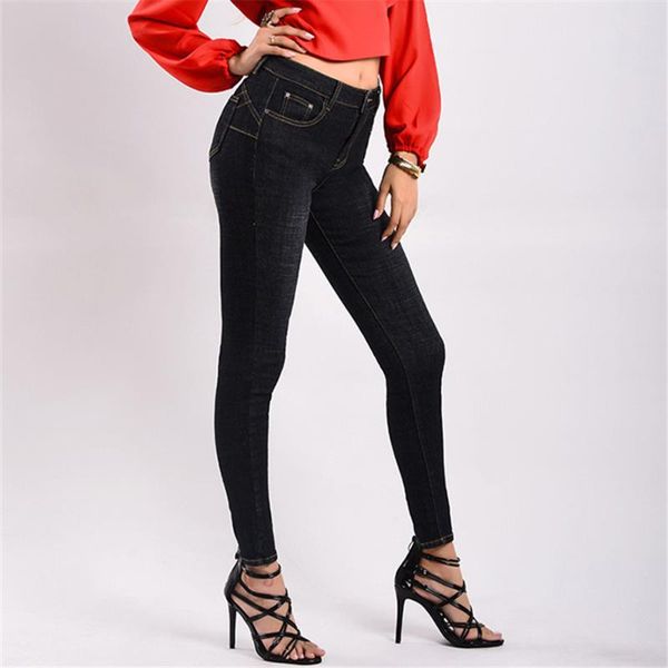 women's jeans european and american autumn winter thickened plush women black slim elasticity fashion pencil, Blue
women's jeans european and american autumn winter thickened plush women black slim elasticity fashion pencil, Blue